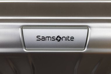 Lviv, Ukrayna - 29 Mayıs 2025: Samsonite valizi