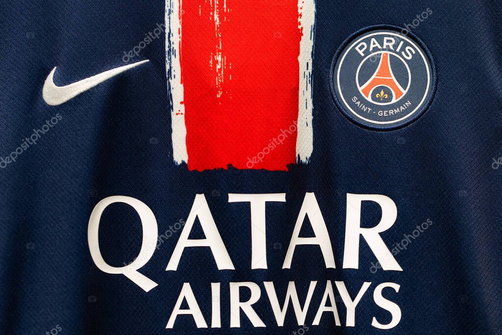Lviv, Ukraine - May 29, 2025: Nike Paris Saint-Germain T-shirt