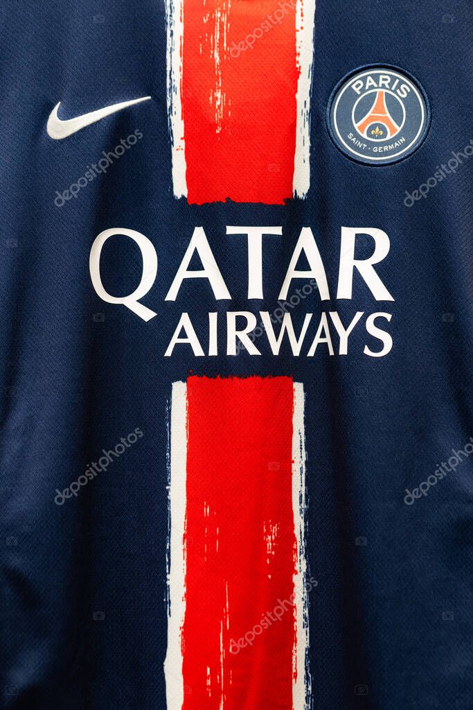 Lviv, Ukraine - May 29, 2025: Nike Paris Saint-Germain T-shirt