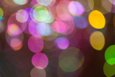 Sabun köpükleri ve canlı ışık küreleriyle renkli Bokeh Arkaplanı