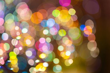 Sabun köpükleri ve canlı ışık küreleriyle renkli Bokeh Arkaplanı