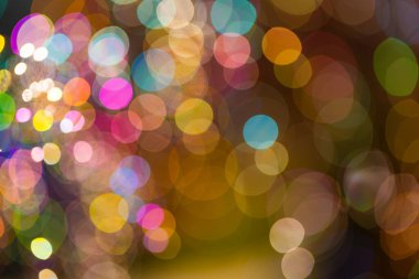 Sabun köpükleri ve canlı ışık küreleriyle renkli Bokeh Arkaplanı