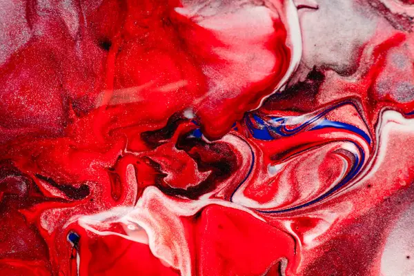 Parıldayan Metalik Renklerle Canlı Soyut Akışkan Sanat