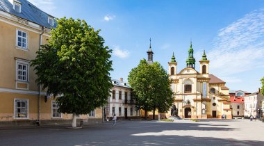 Ivano-Frankivsk, Ukrayna - 21 Mayıs 2017: İvano-Frankivsk, Bakire Meryem Kilisesi