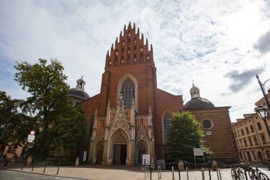 Krakow, Polonya - 19 Ağustos 2025: Aziz Peter ve Paul Kilisesi Krakow 'da