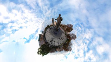 Küçük Gezegen Panoramik Lviv Şehri Görünümü