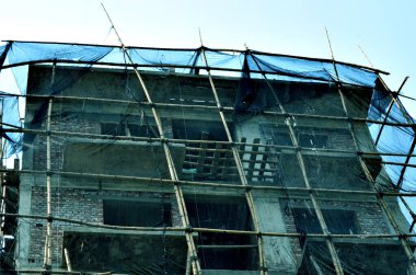 Öğleden sonra Katmandu 'da bir binanın dış görünüşü