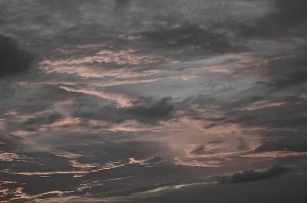 Paysage Nuageux Nuages Colorés Coucher Soleil Près Elbe — Photo