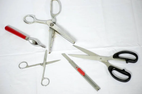 Scissors Cutters White Background Close — Stock Photo, Image