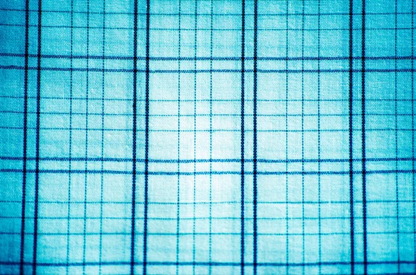Textura Tecido Quadriculado Azul Útil Como Fundo Foco Suave — Fotografia de Stock