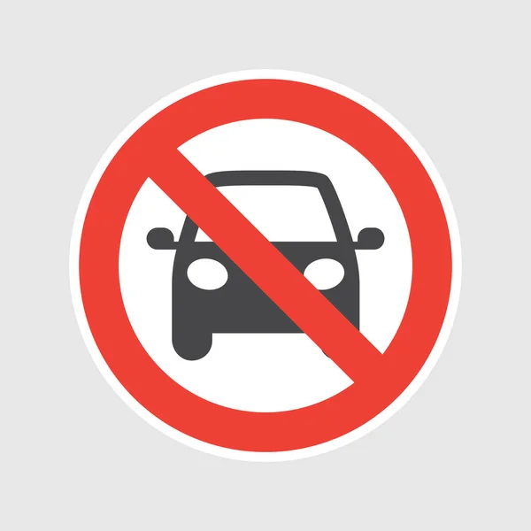 Permiten Vehículos Motor Signo Vectorial Coche Etiqueta Prohibición Roja Etiqueta — Archivo Imágenes Vectoriales