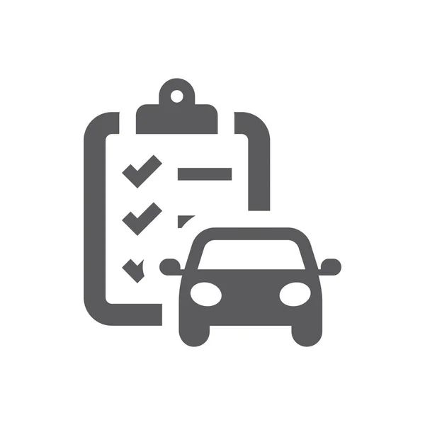 Car Diagnostics Report Checkmark Vector Icon Auto Repair Service Clipboard — Stock Vector
