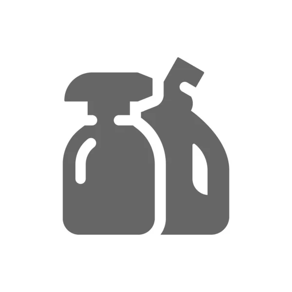 Reinigungsmittel Und Produkte Vektor Symbol Sprühflaschen Hygiene Symbol — Stockvektor