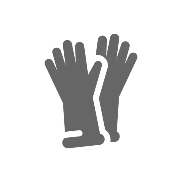 Använd Skyddshandskar Vektor Ikon Gummirengöringshandskar Fyllda Symbol — Stock vektor