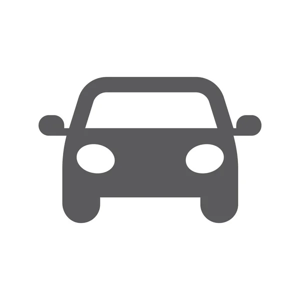 Car Black Vector Icon Simple Filled Symbol — Stock Vector