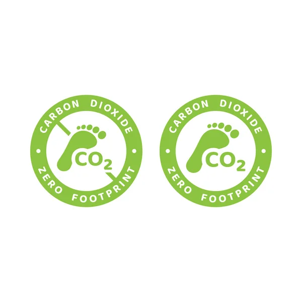 Naklejka Wektorowa Zerowego Co2 Oznakowanie Okręgu Wolnego Dwutlenku Węgla — Wektor stockowy