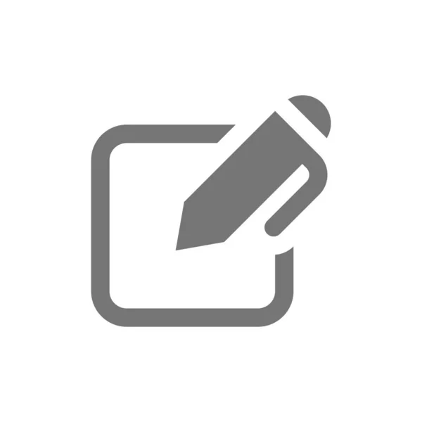 Pen Tekenformulier Vullen Het Vectorpictogram Bewerken Contact Document Symbool — Stockvector