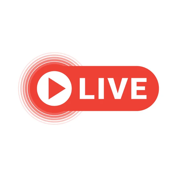 Bunte Vektorsymbole Live Streaming Online Stream Übertragen — Stockvektor