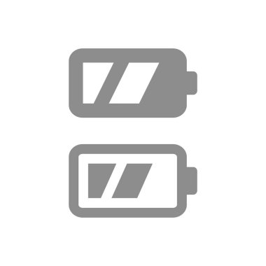 Batarya basit siyah vektör simgesi. Doldurulmuş kabartma işareti.