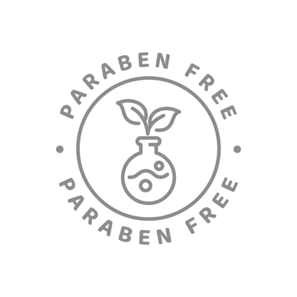 Paraben Icono Vector Libre Ingredientes Etiqueta Insignia Sin Parabenos — Vector de stock
