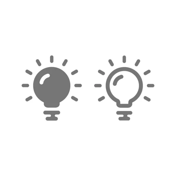 Φωτιστικό Μαύρο Διανυσματικό Εικονίδιο Απλή Φωτεινή Λάμπα Σύμβολο Ιδέας — Διανυσματικό Αρχείο