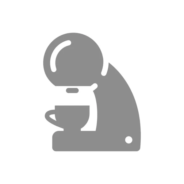 Kahve Makinesi Vektör Simgesini Doldurur Espresso Makinesi Kabartma Sembolü — Stok Vektör