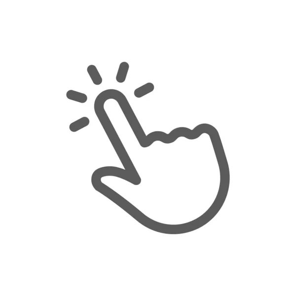 Ποντίκι Χέρι Κλικ Γραμμή Διάνυσμα Σύνολο Εικονίδιο Σύμβολο Περιγράμματος Του — Διανυσματικό Αρχείο