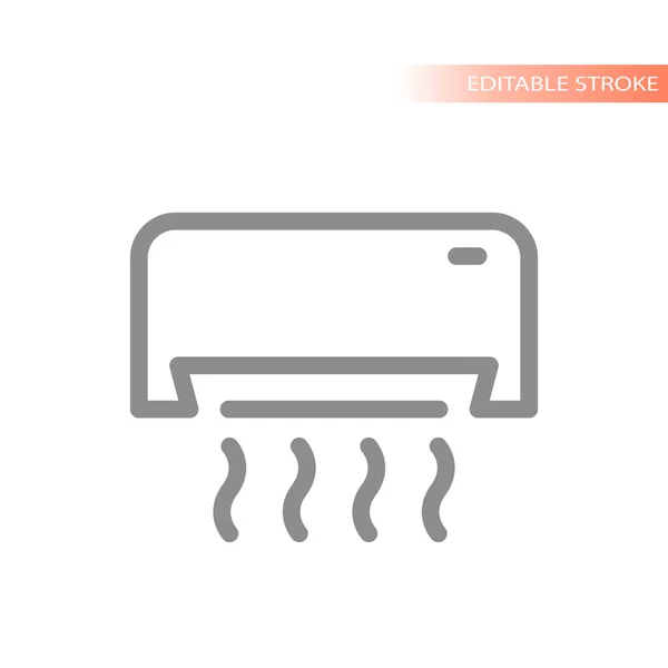 Klimaanlage Linienvektorsymbol Umrisse Von Haushaltsgeräten — Stockvektor