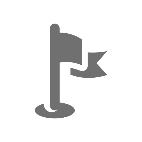 Fahnenschwenken Und Standort Füllen Vektor Symbol Einfaches Glyphen Symbol Für — Stockvektor