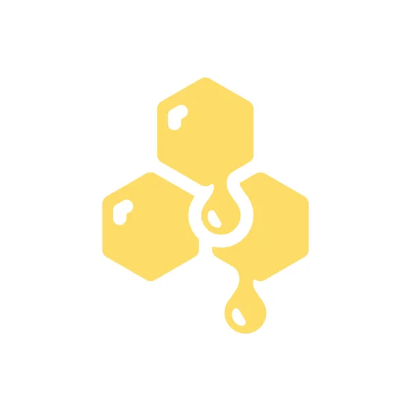 Honeycomb Μέλι Σταγόνες Διάνυσμα Εικονίδιο Πολύχρωμο Σύμβολο Κερί Μέλισσας — Διανυσματικό Αρχείο