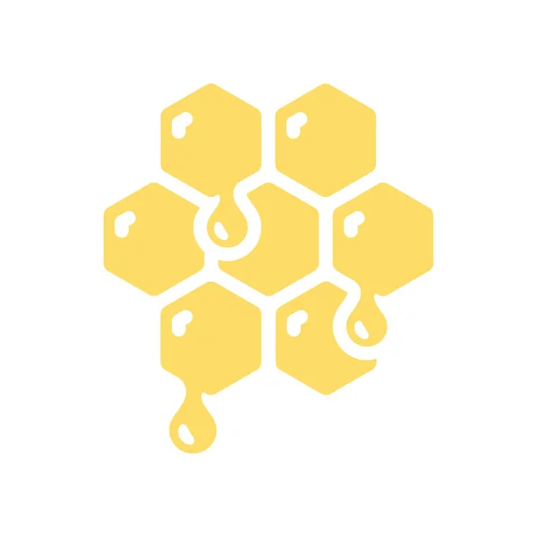 Honeycomb Μέλι Σταγόνες Διάνυσμα Εικονίδιο Πολύχρωμο Σύμβολο Κερί Μέλισσας — Διανυσματικό Αρχείο