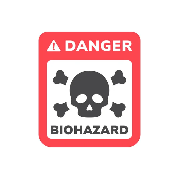 Tehlike Biyolojik Tehlike Uyarısı Vektör Etiketi Tehlike Etiketi — Stok Vektör