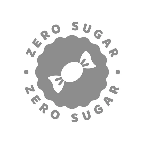 Cukormentes Vektor Címke Cukormentes Cukor Cukorkával — Stock Vector