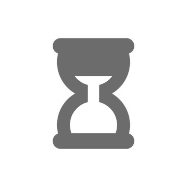 Kum saati veya kum saati vektör simgesi. Basit kum saati dolum sembolü.