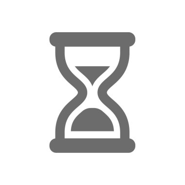 Kum saati veya kum saati vektör simgesi. Basit kum saati dolum sembolü.