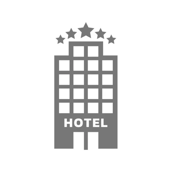 Icono Del Vector Del Hotel Símbolo Simple Estrellas — Archivo Imágenes Vectoriales