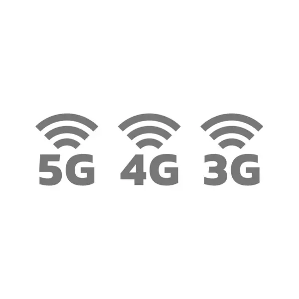 4G和5G向量图标集 三个G 四个G和五个G图标 — 图库矢量图片