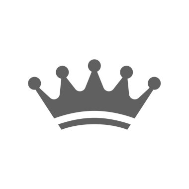 Crown siyah vektör simgesi. Kraliyet sembolü.