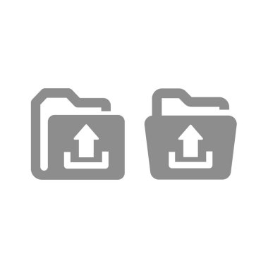 Dosya dizini ve ok indir. Basit doldurma vektör simgesi.