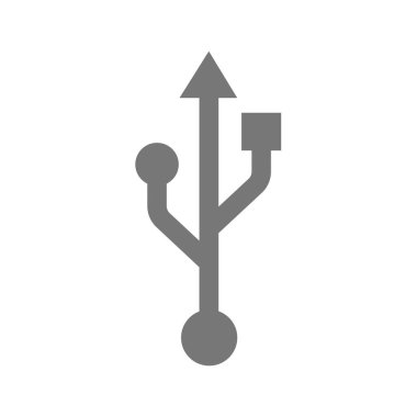 Usb bağlantı vektör simgesi. Flash disk sembolü.