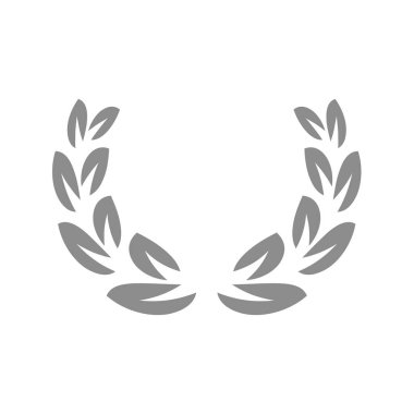 Laurel çelenk vektör simgesi. Sertifika ve kalite sembolü.