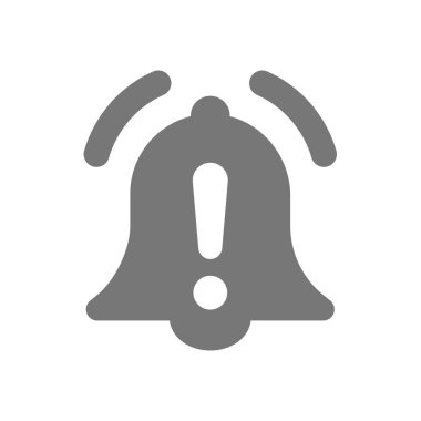 Zil uyarısı, hata ve problem vektör simgesi. Ünlem işaretli uyarı..