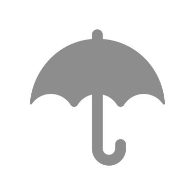 Şemsiye vektör simgesini aç. Hava durumu, meteoroloji ve sigorta sembolü.