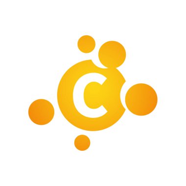 C vitamini indirme vektör simgesi. İlave, ilaç veya hap sembolü.