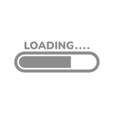 Bar vektör simgesi yükleniyor. İşlem çubuğu web simgesi.