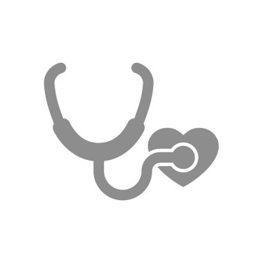 Statoskop ve kalp önleme hastalığı. Kardiyoloji, sağlık sembolü.