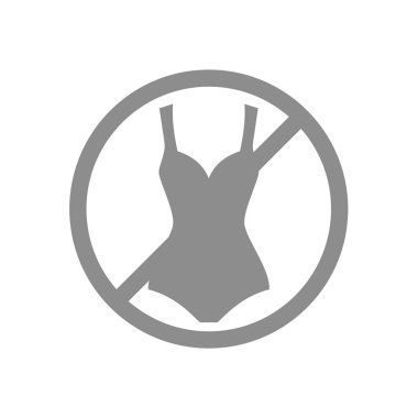 Mayo ya da mayo vektör etiketi yok. Mayoya izin yok, mayo ya da mayo giymeyin..