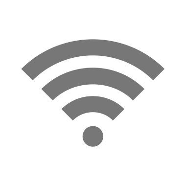 Kablosuz bağlantı dalga vektör simgesi. Wi fi internet erişim sembolü.