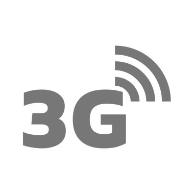 3G ağ kapsama alanı vektör simgesi. Aktarım hızı, 3 g ya da 3 g kablosuz bağlantı sembolü.
