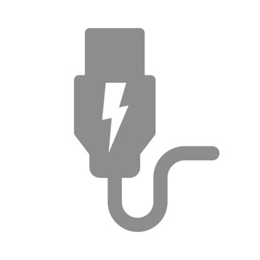 Cihaz şarj tipi c vektör simgesi. Telefon kablosu veya kablo şarj aleti usb c.